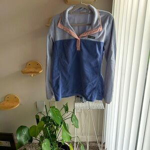 Columbia Light Blue and Pink Fleece Pullover